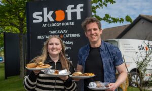 Food writer Joanna and her colleague Andy tried out the food from Cloggy House, Dyce. Image: Kath Flannery/DC Thomson