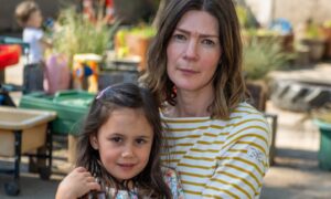 Hannah and daughter 
Thea at Ballogie Nursery. Image: Kath Flannery/DC Thomson