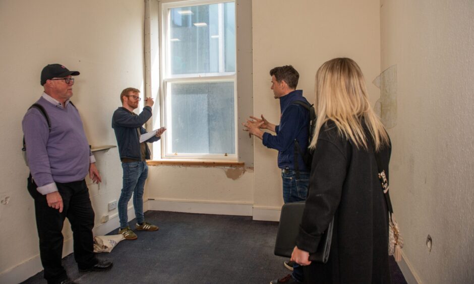 The group will return in June to inspect more derelict upper floors. Image: Kath Flannery/DC Thomson