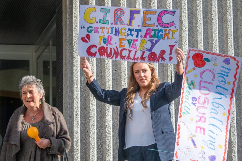 Protest on mothballing nurseries
