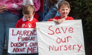 Protest on mothballing nurseries
