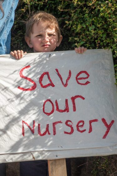 Protest on mothballing nurseries