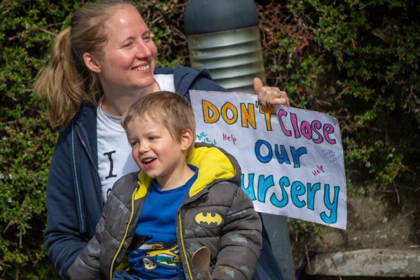 Protest on mothballing nurseries