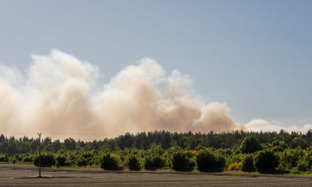 Smoke could be seen billowing over the horizon. Image: Jasperimage