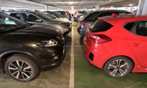 Cars in Rose Street car park.