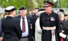 A service organised by the Inverness Branch of the Royal British Legion at the Inverness War Memorial in Cavelle Gardens. Image: Sandy McCook/DC Thomson