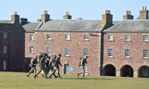 A battalion being put through their paces at Fort George. Image: Sandy McCook/DC Thomson