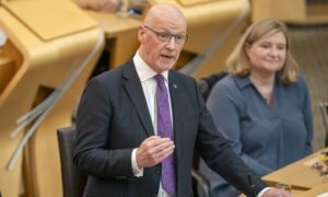 First Minister of Scotland John Swinney delivering a statement on his programme for government. Image: PA.