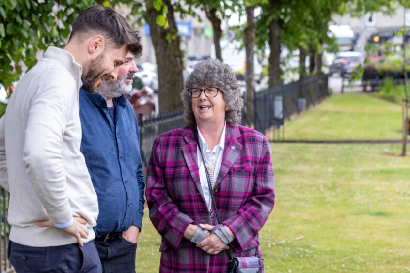 Aberdeenshire Council leader Gillian Owen on the campaign trail in 2024. Image: Scott Baxter/DC Thomson