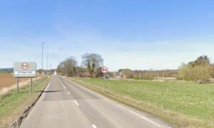 A96 at Pitmachie.