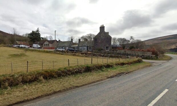 View of Rogart Vets from the A839.