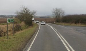 A90 south of Fraserburgh.