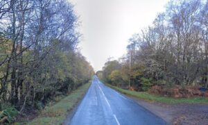 Motorcyclist dies following collision on A819. Image: Supplied.
