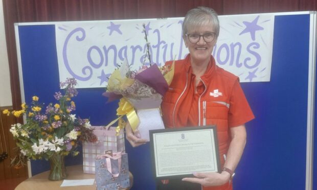 Shona was delighted with her presentation. Image. Supplied.