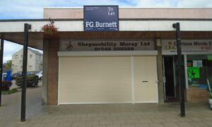 The former spot for Shopmobility Moray hits the market.
