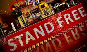 The Foundry is decorated with even more Dons colours than usual. Image: Foundry.