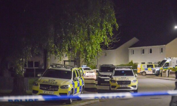Police on Grant Drive in Forres. Image: Tyler McNeil.
