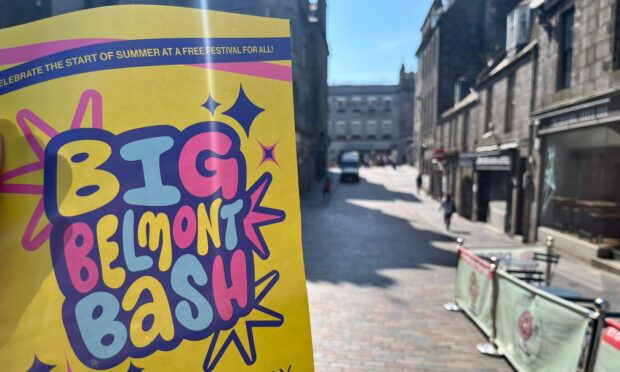 Big Belmont Bash poster on Belmont Street