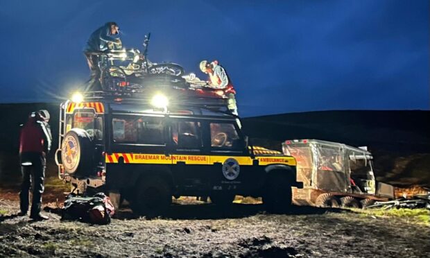 There was one casualty after the incident. Image: Braemar Mountain Rescue.