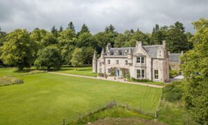 Image shows the Wardhill Castle estate, where the brother of Game of Thrones star Rose Leslie runs an Airbnb