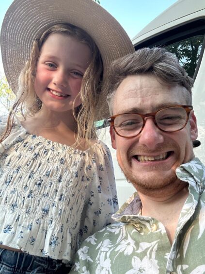 Steven Pollok with daughter millie