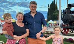 Steven Pollock and his family