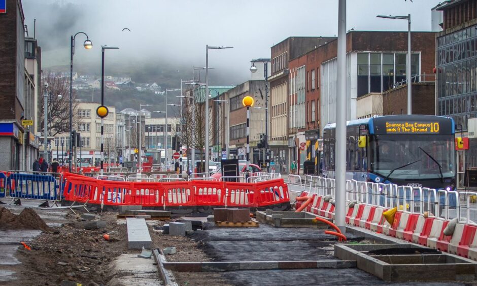 The Kingsway whilst it was undergoing its huge transformation.