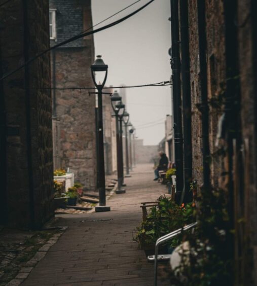 Historic Footdee on a misty day.