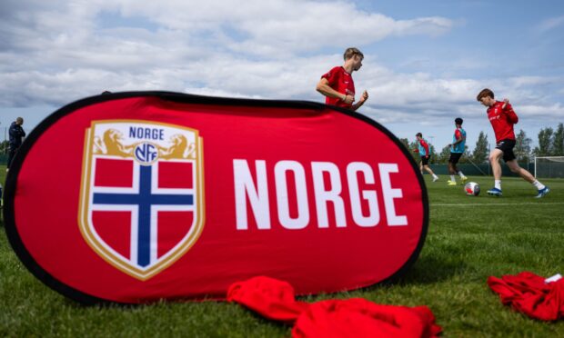 Karsten Ekorness of the Norwegian under-19 national football team during a training session on June 9, 2025 in Lillestrøm.