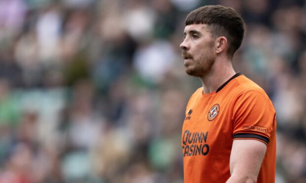 Defender Declan Gallagher has spent the last two seasons with Dundee United. Image: SNS Group.