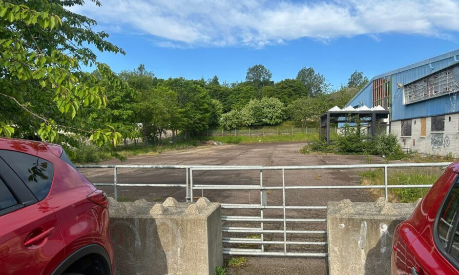 The car park is now deserted. Image: Isaac Buchan/DC Thomson