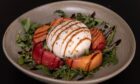 The burrata and grilled peach small plate at Nàdarra, Stonehaven. Image: Darrell Benns/DC Thomson
