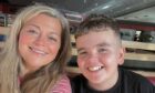 Helen Swan with son Harry. The Stonehaven mum flies to Germany for treatment to combat her aggressive cancer. Image: Supplied