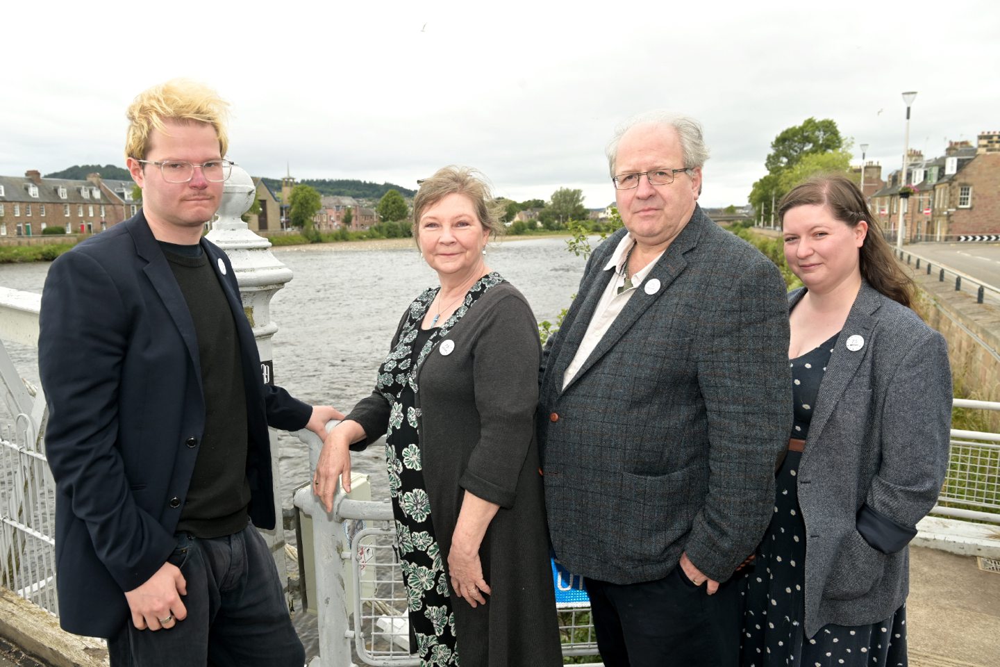 Robert, Sue, Tom and Lily in Inverness on their way to performing Dreams of Peace and Freedom in Dornoch Cathedral. 