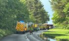 Emergency services at scene of fire north of Newburgh
