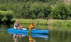 Reporter Denny Andonova canoeing on the Berounka River as part of her Czechia trip.