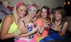 2010: Nicola Mackie, Emma Davidson, Katie Brice and Audrey Gunn enjoy a neon night at Siberia. Image: DC Thomson