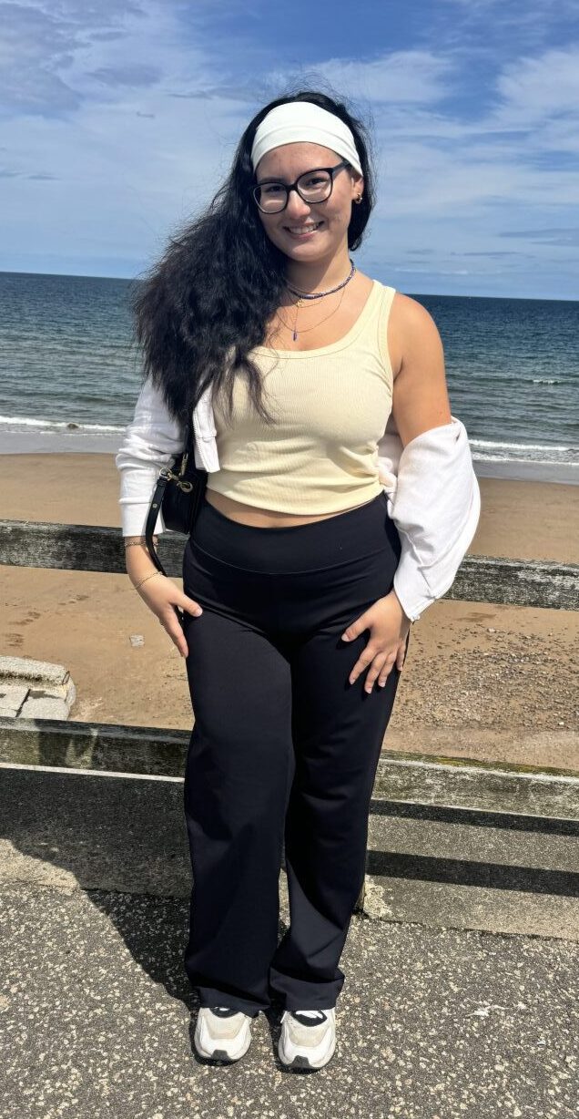 Kat Mavromati wearing trendy athleisurewear