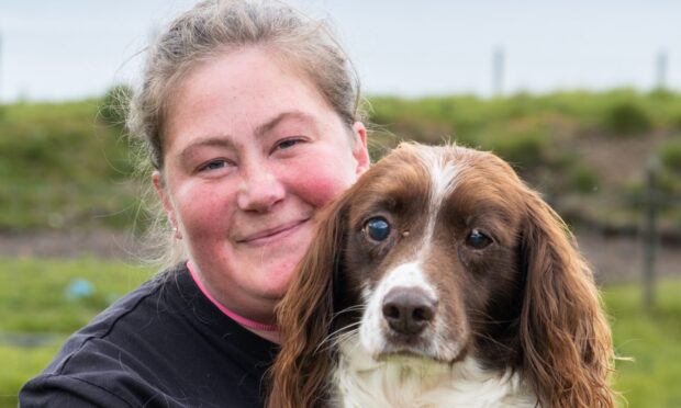 Taynuilt woman Naomi Thomas and her hunting dog Cae, a springer spaniel