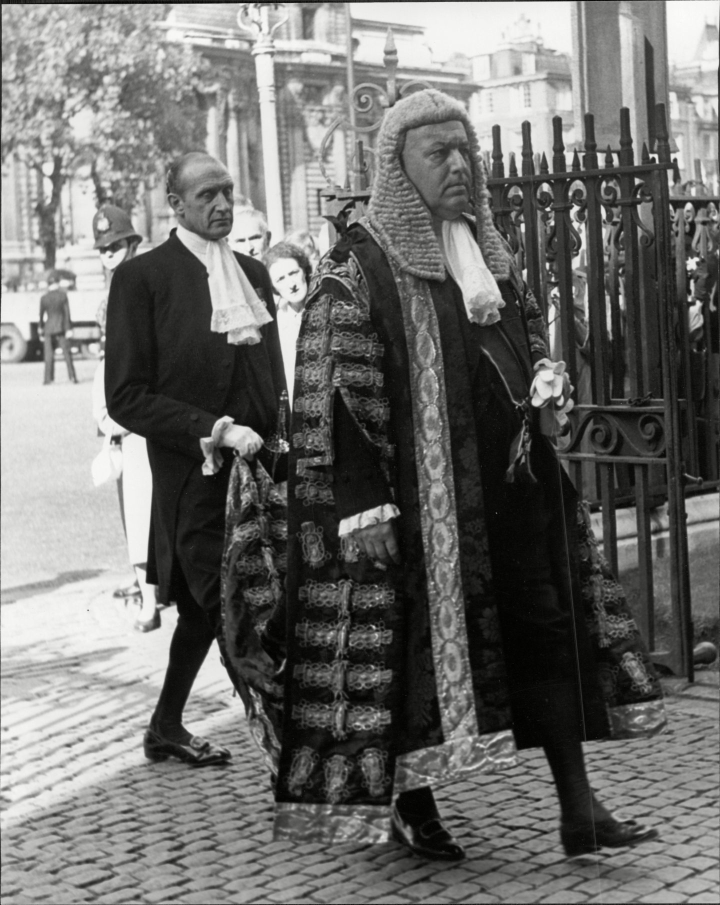 David Maxwell Fyfe in his regalia as 1st Earl of Kilmuir. 