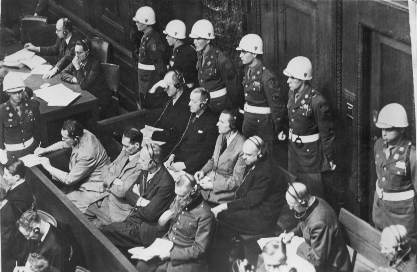 Defendants at the Nuremberg Trials 1945-46.
