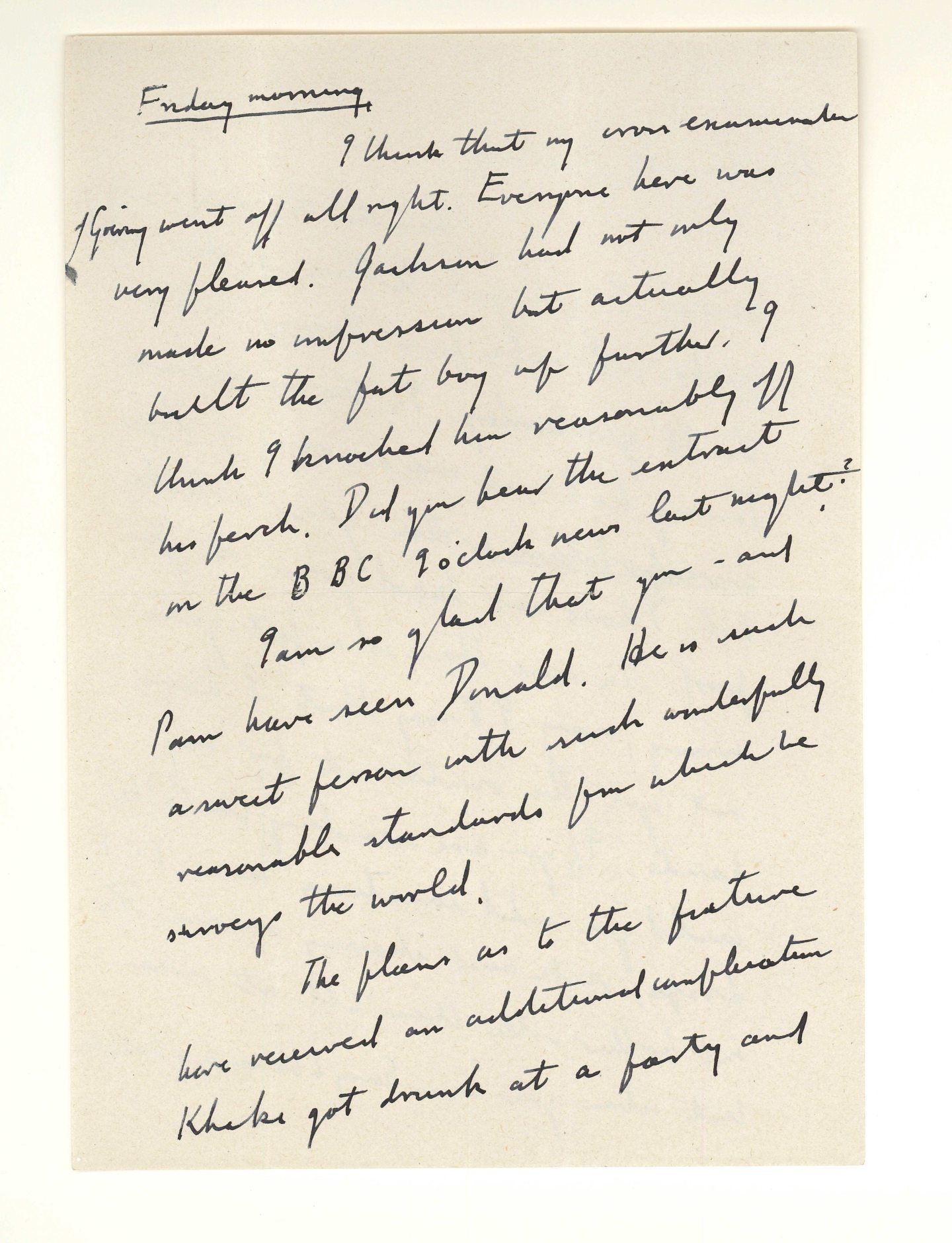 A letter from Dornoch Nuremberg prosecutor David Maxwell Fyfe to his wife Sylvia details day-to-day life surrounding the momentous trial. Fyfe writes: 'Friday morning I think that my cross examination of Goering went off all right. <yoastmark class=