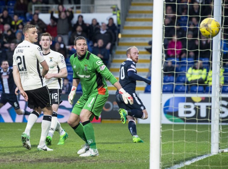 Ross County striker Liam Boyce turns away after scoring against Inverness Caledonian Thistle in the SPFL Premiership at the Global Energy Stadium, Dingwall, on April 28, 2017.