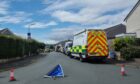 Emergency services on Martin Drive in Stonehaven