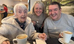 From left to right, Audrey Mackie, Susan Johnston and Susan's brother Stephen Mackie. Image: Supplied by Susan Johnston