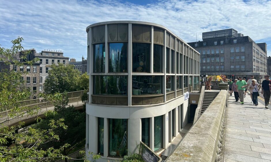 The tram-inspired building nearest to Union Street has finally been filled. Image: Isaac Buchan/DC Thomson