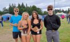Inverness teenagers (from left to right) Jamie, Marta, Miah, Ryan said that the Highland community comes together thanks to Belladrum. Image: Alberto Lejarraga/DC Thomson