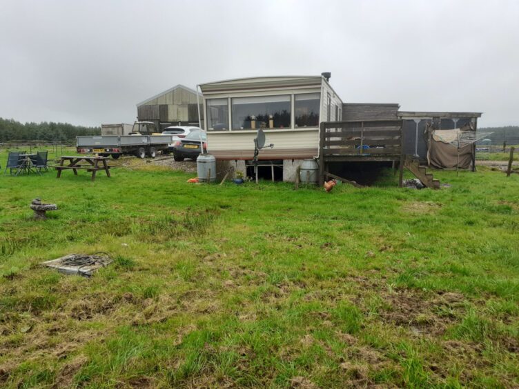 The caravan at Beechtree Farm, Ryeriggs, near Keith