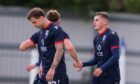 Ross County's Ronan Hale, right, scored a second half hat-trick at Strathspey Thistle. Image: Jasperimage.