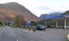 To go with story by Jenni Gee. A tourist drove the wrong way out of the filling station causing a crash Picture shows; Claymore filling station Glencoe. N/A. Supplied by Google Street View Date; Unknown